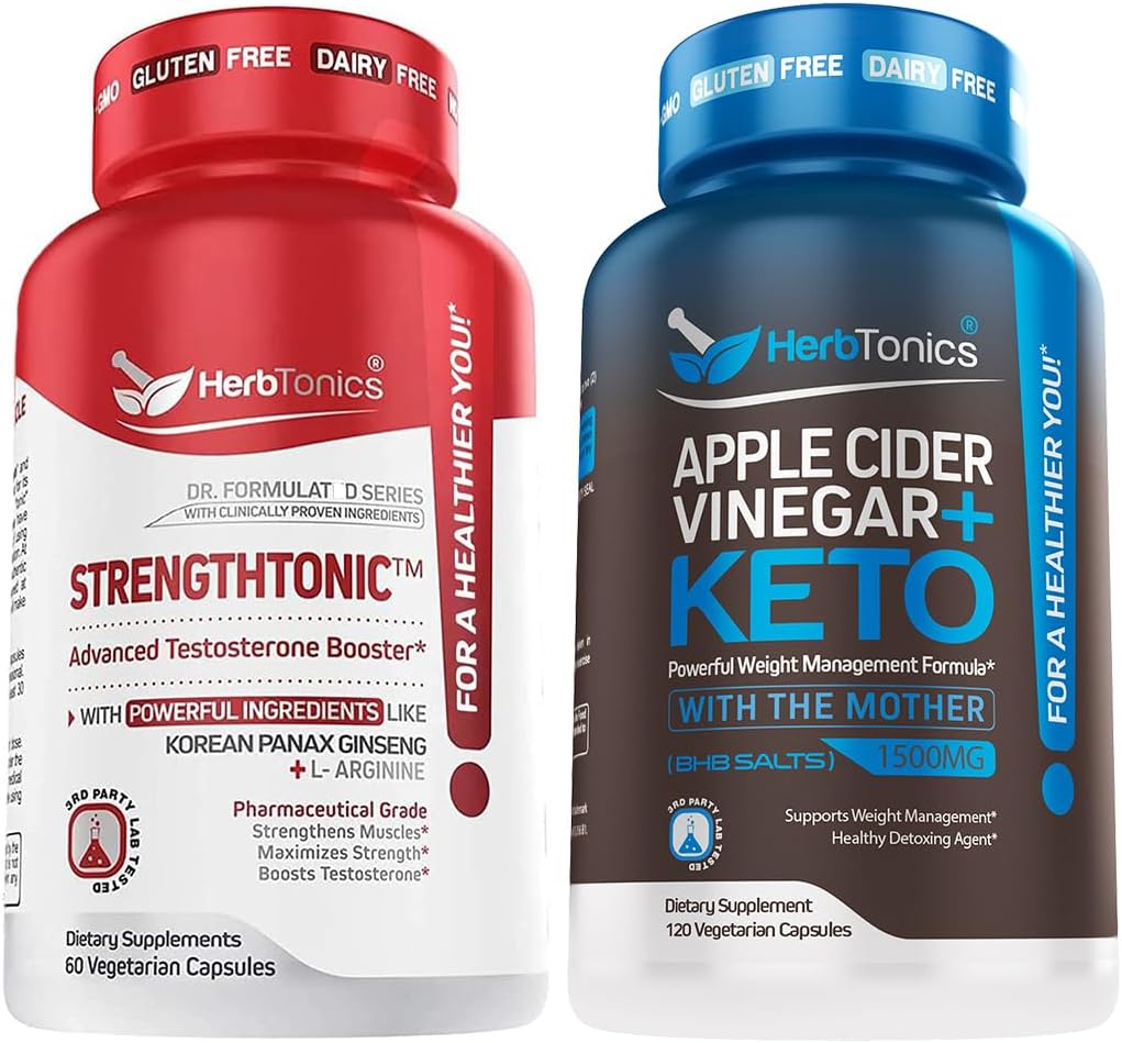 Testosteron Booster for mænd Male Enhancing piller - udvidelsen supplement øge størrelse, energi styrke & Stamina Enhancement Ginseng Pill Note 124; Apple Cider Vincils Capsules Plus Keto BSB