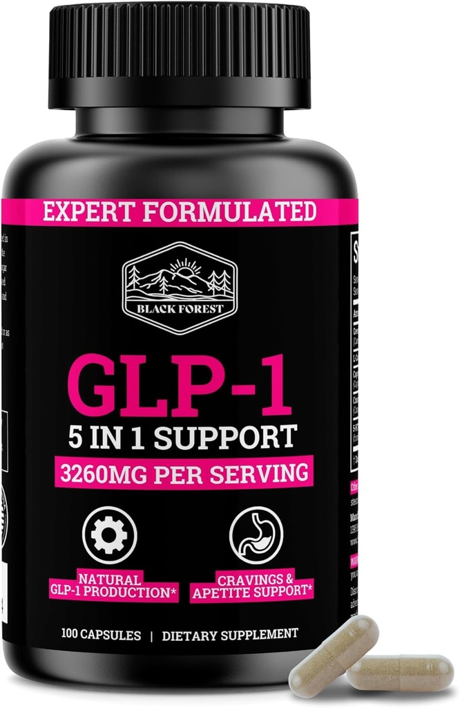 GLP-1 Supplement Support (GLP-1 Supplement Kvinder) GLP Activate med GLP-1 Probiotic & Green Tea Extract (5 i 1 GLP-1 Booster) 3260mg Per Servering (1 måned Tilgang) For Metabolisme Support