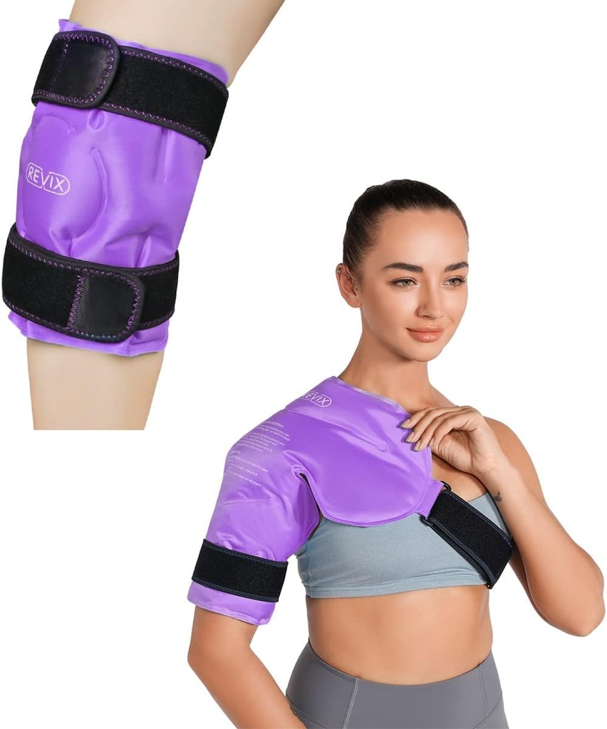 REVIX Knee Ice Pack til skader Genanvendelige og Gel Ice Wrap til Skulder Smerte Relief