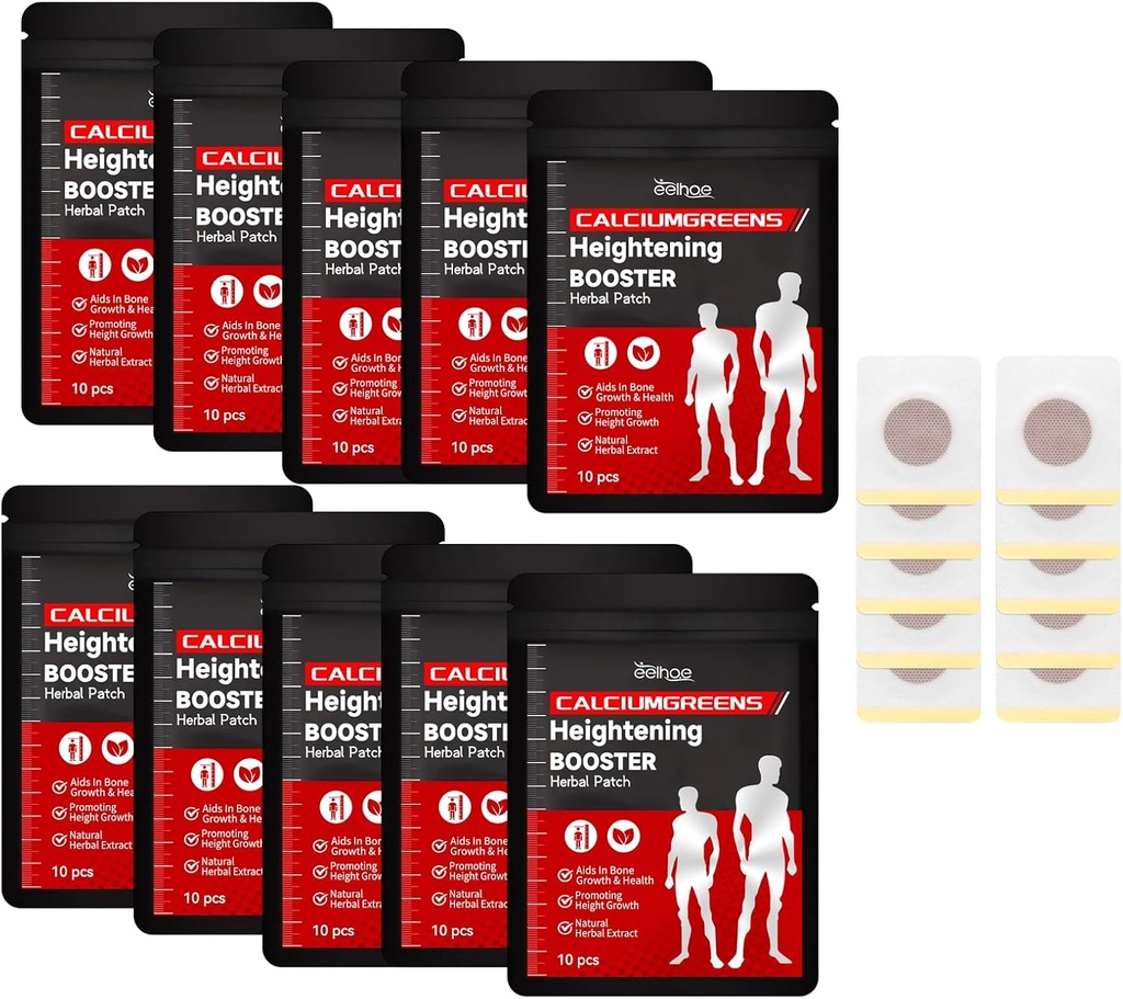 Herbal Calcium Support Patch Heightening Booster Herbal Patch Patch Headth Growth Patch, Herbal Højde Stigende Foot Patch, Fremme væksten af skeletale muskler (8pack)