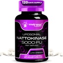 Nattokinase Supplement kapsler 5000 FU, Third-Party Testet Nattokinase - enzymer fra japansk Natto - daglig wellness support - 120 Greve (pakke med 1)