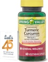 Spring Valley gurkemeje supplement Bundle med Louals 45 Diabetes Decoded • 124; Kompleks med CurcuWin • 124; Kosttilskud • 124; 550 mg, 60 kapsler