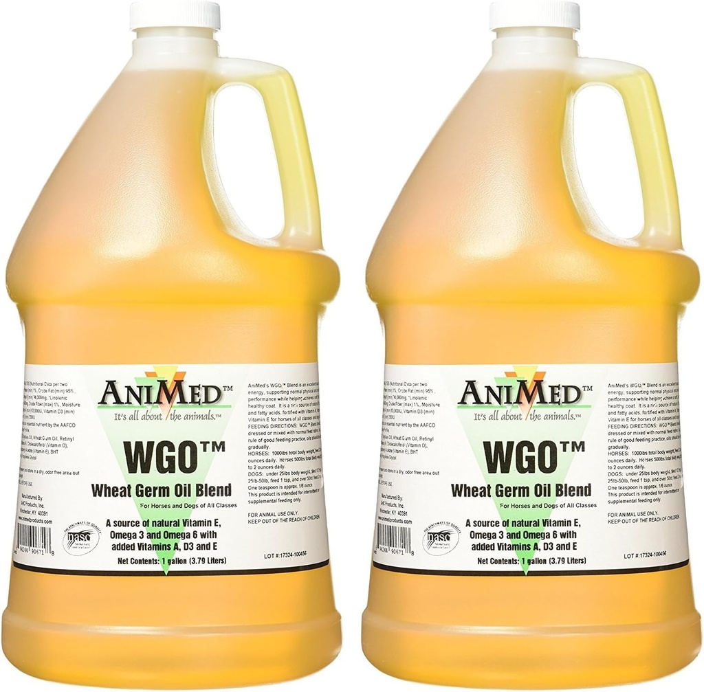 AniMed WGO Hvede Germ Oil Blend Supplement, 1 Gallon (2 Pack)