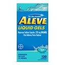 Aleve flydende kapsler, Naproxen Natriumkapsler 220 mg (NSAID), smertelindring / feber Reducer, hurtig smertelindring, 120 Tælling