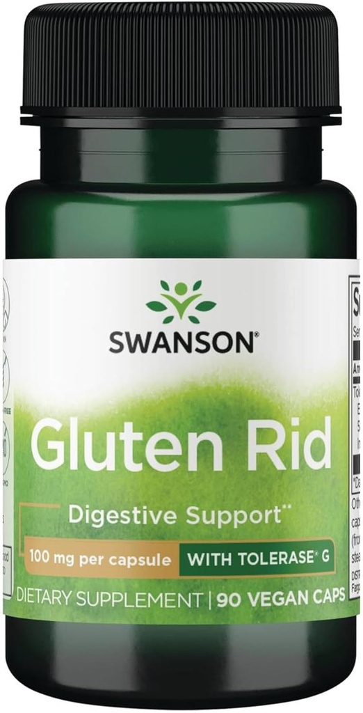 Swanson Gluten Rid med Tolerase G 100 Milligram 90 Veg Kapsler Enzyme