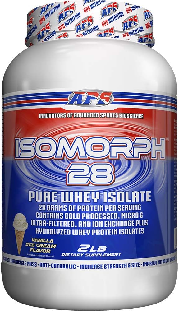 APS Nutrition Isomorph Protein Powder Supplementary 124; Whey Protein Isolate 124; Ultra- Filtreret • 124; 28g Protein • 124; Vanilla Ice Cream, 2 Pund (pakke med 1)