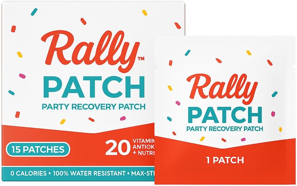 Rally Patch 30- Pack - Individuelt indpakket Party Recovery Patches for Bachelorette Parties, Girls Trips, Festivals, Nights Out, Travel Essentials, After- Party Support (30 Pack)