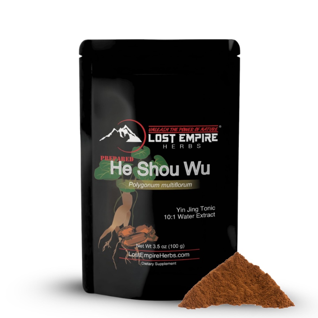 Han Shou Wu 10: 1 Uddrag Powder Buddy 124; Polygonum multiflorum eller Fo-Ti Traditionally forberedt rødder til Jing Buddy 124; Lost Empire Urter (100 Bedste)