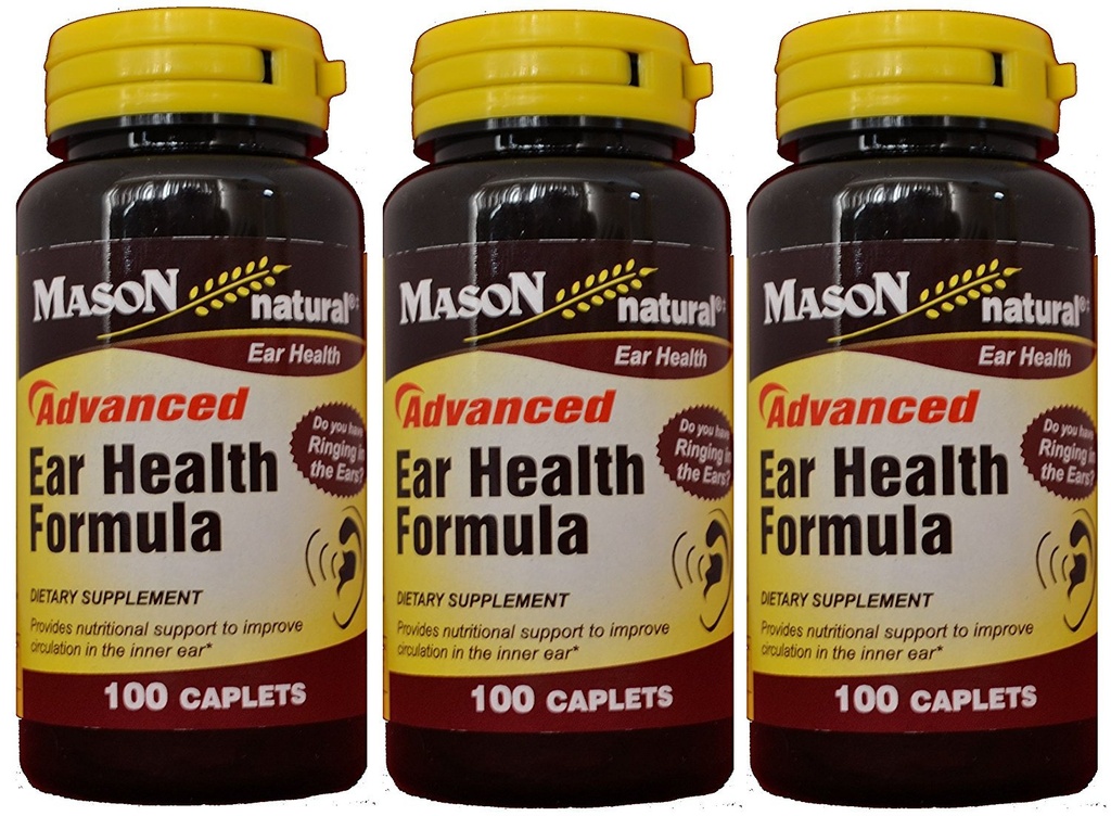 Mason Natural Advance Ear Health Formel Bioflavonoider Plus 100 kapsler per flaske pakke med 3 Total 300 kapsler