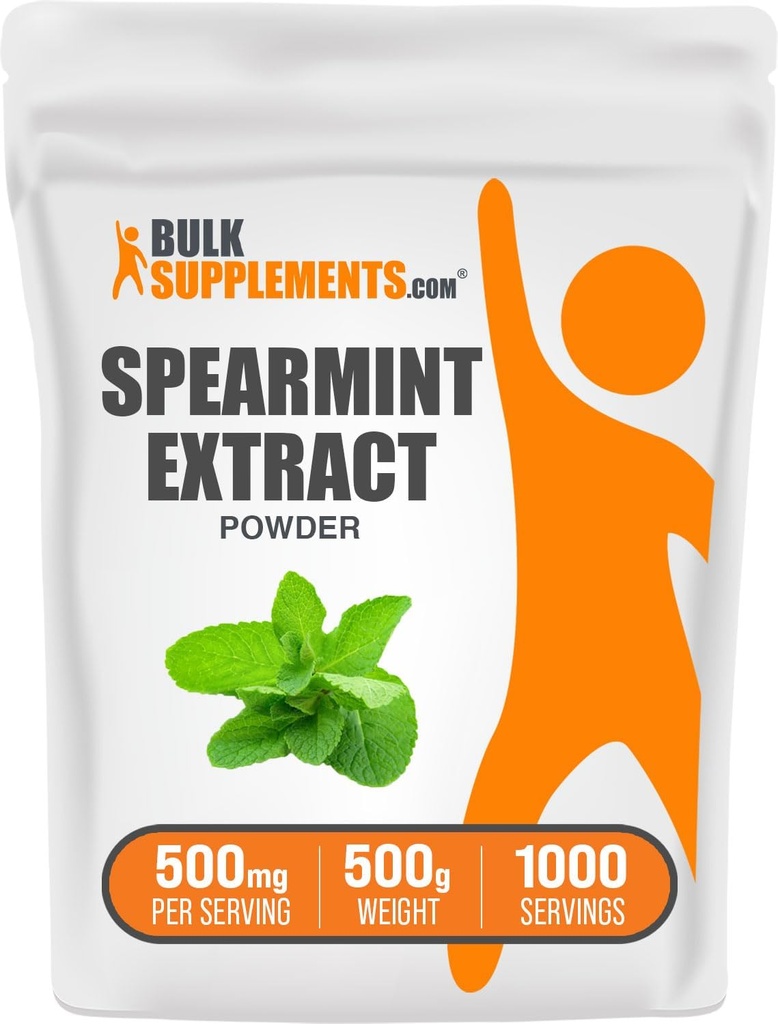 Bulkcomplements.com Spearmint Extract Powder - Spearmint Supplement, Spearmint Powder - Spearmint Extract Food Grade, Vegan & Gluten Free, 500mg per Serving, 500g (1.1 lbs)