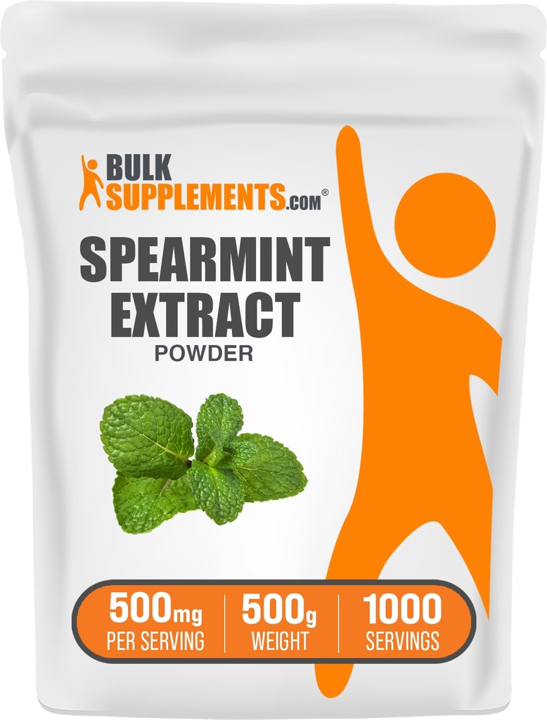 Bulkcomplements.com Spearmint Extract Powder - Spearmint Supplement, Spearmint Powder - Spearmint Extract Food Grade, Vegan & Gluten Free, 500mg per Serving, 500g (1.1 lbs)