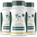 (Officiel 3 Pack) Tropislim, Tropislim All Natural Caribbean Flush, vægttab supplement, Tropislim Slimming Kapsler for kvinder, sund livsstil + Leaner Physique, Tropical Anmeldelser (180 Kapsler)