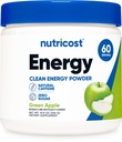 Nutricost Energy Complex (Green Apple) (60 Servere) - Clean Energy Powder, 300g Kosttilskud