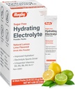 Rugby Sugar- Free Hydrating Electrolyte Powder Packs - Drink Mix Powder Packs with 5 Vitamin - Forbedret hydrering - Natural Lemon- Lime Flavor - 10 Stick Packs - 0,45 Oz Hver (1 pakke)