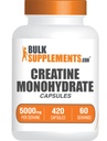 Bulkaddiments.com Creatine Monohydrat Kapsler - Mikronized Creatinine Pills - Gluten Free, 7 Kapsler per Serving (5000mg), 420 Count (pakke med 1)