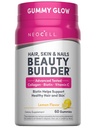NeoCell hår, hud og negle skønhed builder med collagen, biotin og C-vitamin, omfatter antioxidanter, vingummi, Lemon, 60 Greve, 1 flaske
