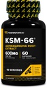Primaforce KSM- 66 Ashwagandha Root Extract (600 mg) 60 Veggie Capsules - 5% Withanolides with BioPerine
