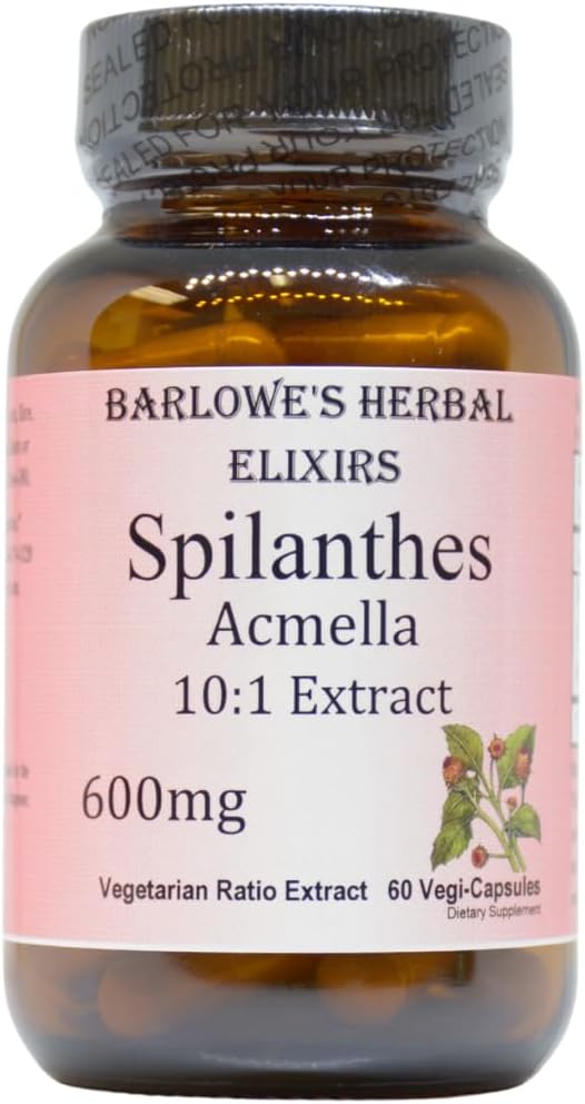 Spilanthes Acmella Extract Decl. 124; 600mg Per Capsule Decl. 124; Urte Supplement for Natural Wellness & Balance