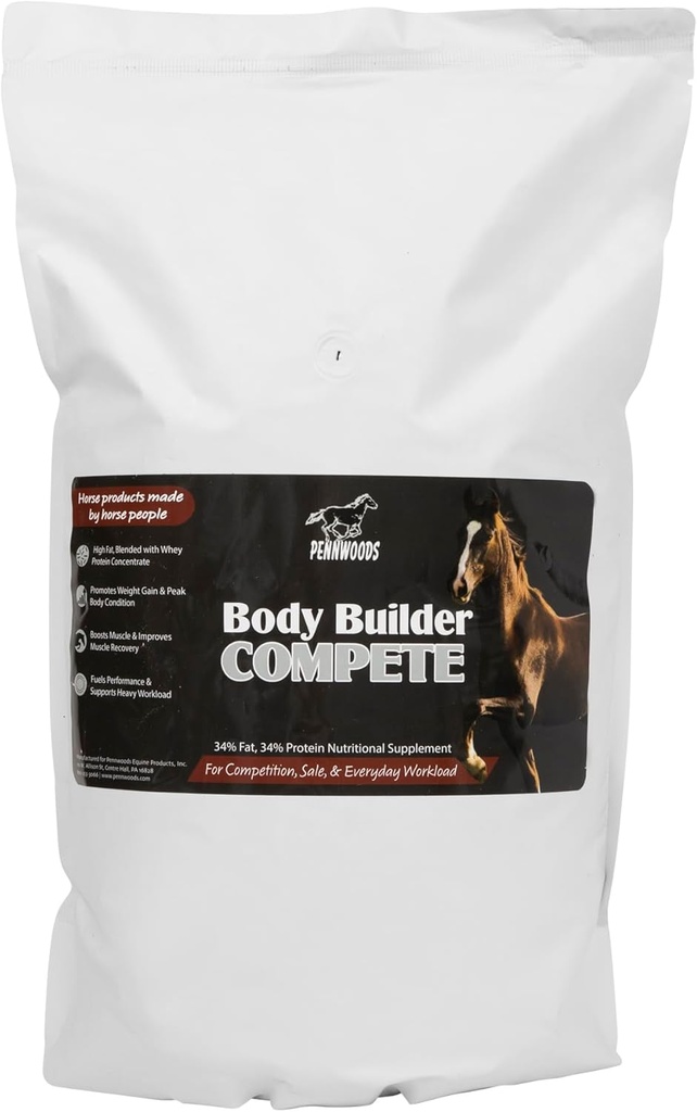 Pennwoods Body Builder Competite: Advanced Horse Weight Gain Supplement, Designet til konkurrence og salg, 11lb taske