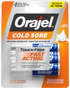 Orajel Touch Free Cold Sore Treatment .12oz, flydende formel, Giver øjeblikkelig & målrettet smertelindring, Bonus størrelse, 6 Applikatorer.