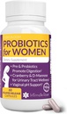 Complete Vaginal Probiotics for Women - w/Added Cranberry, D-mannose to Promote Urinary Tract, Bladder, Gut & Vaginal Health - pH Balance for Women - Support UTI, BV, YI - 60 Vegan Capsules