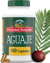 Peruvian Naturals Aguaje Kapsler til kvinder 100 piller - naturlige krøller for kvindelige sundhed supplement, kraftfuld Hormone Balance, Buriti Frugt, non-GMO, Vegan