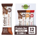 Udvid sukkerfrie proteinstænger, perfekte Diabetic Snacks, High Protein og Fiber, Hunger Control & Steady Energy, Low Carb, Keto Friendly (12 Greve, Variety Pack)