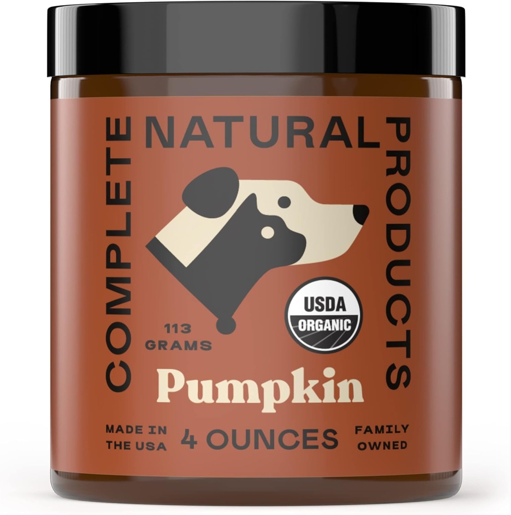 Komplette naturlige produkter Økologisk græskarpulver til kæledyr - 4oz - Pure Økologisk græskarpulver