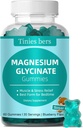 Magnesium Glycinate Gummies 500 mg, Sukker fri for voksne & børn, Bedste Magnesium Gummies for søvn, Stress & Muscle Relief & Nerve Sundhed, No Melatonin, Gluten fri, Non GMO, Vegan, Pectin, 60