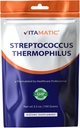 Vitamatisk Streptococcus Thermophilus Probiotic Powder - fordøjelsesstøtte - 100 Gram (3.5 OZ) - 100 Servere