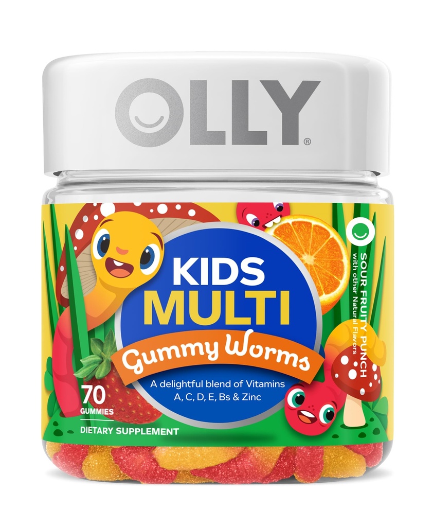 OLLY Kids Sleep & Multivitamin Gummy, Melatonin & Vitamin A- E, Bs, Zink, 50 Count Sleep og 70 Count Multivitamin