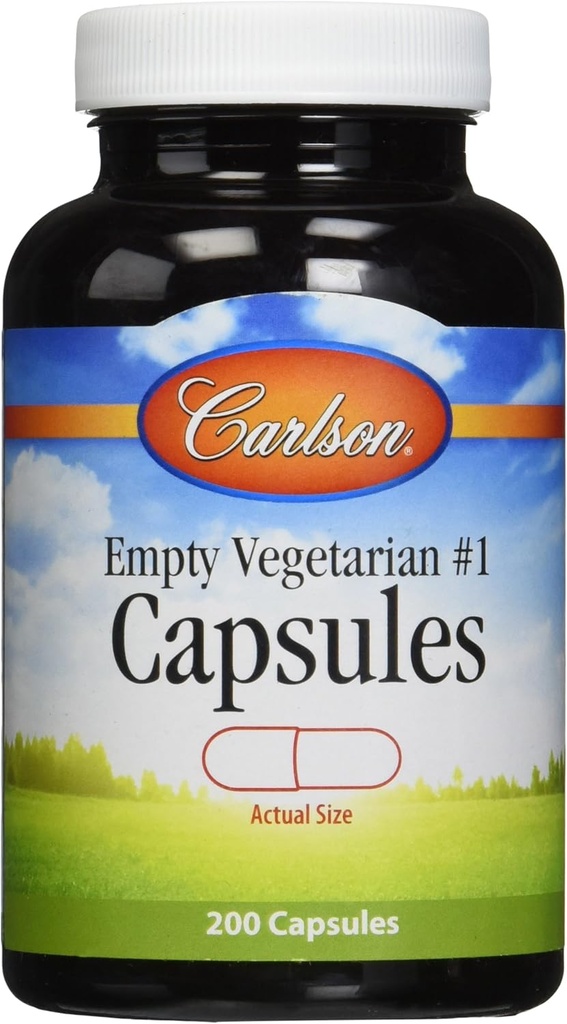 Carlson Labs Medium eller Lille Tom Veg Kapsler, 200 Greve