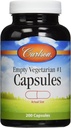 Carlson Labs Medium eller Lille Tom Veg Kapsler, 200 Greve