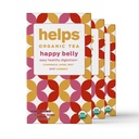 HELPS TEAS # 124; Hjælper Happy Belly Tea # 124; Organic Herbal Tea With Green Anise, Kamille, Mint and Turmeric # 124; 16 Tea Tasker - Pack of 3 # 124;