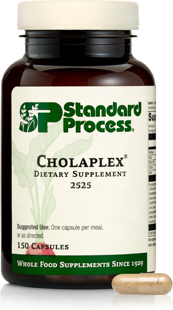 Standard Process Cholaplex - Supplement to Support Heart Health - Supports Healthy Blood Flow & Vascular System - Dietary Supplement to Support Liver Function - 150 Capsules