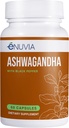 Ashwagandha supplement - Natural Relief og Stamina støtte til at hjælpe lette spænding 60 kapsler Pure Root med sort peber ekstrakt for forbedret Absorption Vegan, Lavet i USA