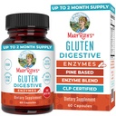 MaryRuth Organics Gluten Enzymes Capsules Measures 124; Enzyme supplement til Gut Health Support Measurement 124; Gluten fordøjelsesmiddel 124; & Nutrient Absorption Measurement 124; Vegan 124; Gluten Free Measurement 124; 60 Tæl