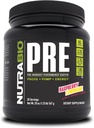 Nutrabio Pre Workout Powder - Gamle formler - Vedvarende energi, Mental Focus, Endurance - Beta Alanine, Creatin, Koffein, Elektrolyter - 20 Servere - Raspberry Lemonade