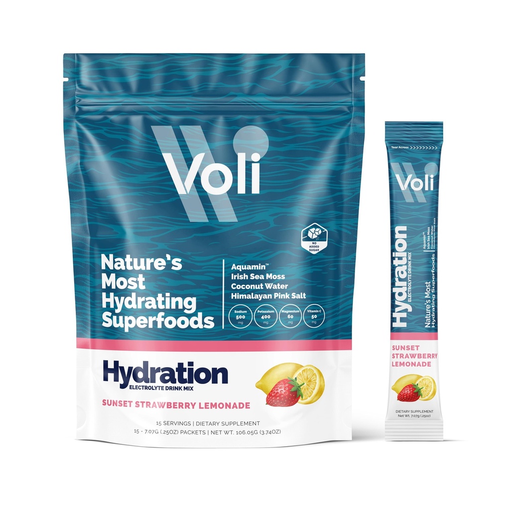 Voli Electrolytes Powder Packets against 124; Ingen Tilsat Sukker Elektrolyte Drink Mix for Hydration