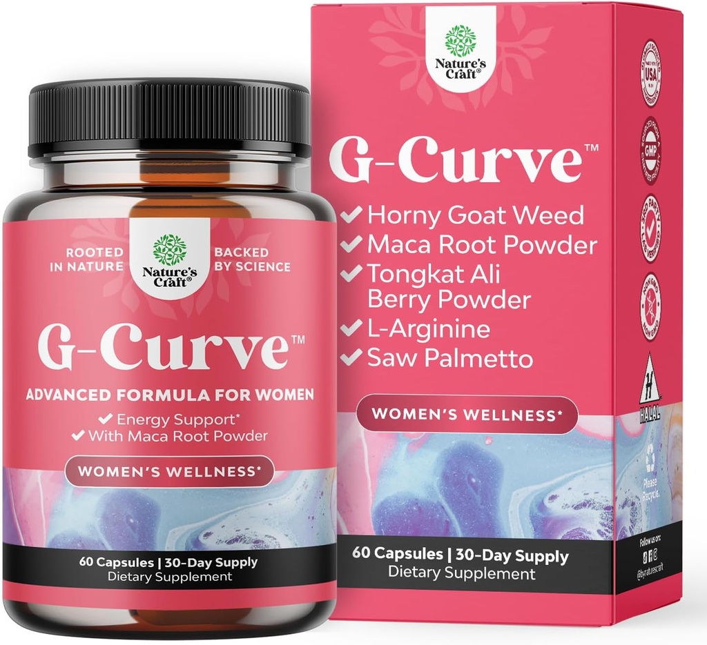 Nature Craft G- Curve Butt og Bryst Enhancement piller - Urteenhancer kan støtte Body Skulpting Curves med Saw Palmetto Extract Horny Geat Weed for Women * Resultater Vary 60 Greve