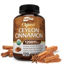 NutriFlair Organic Ceylon Cinnamon Supplement 1200mg, 120 Kapsler - USDA Certified - Non-GMO, Gluten Free Powder, Antioxidant Pills