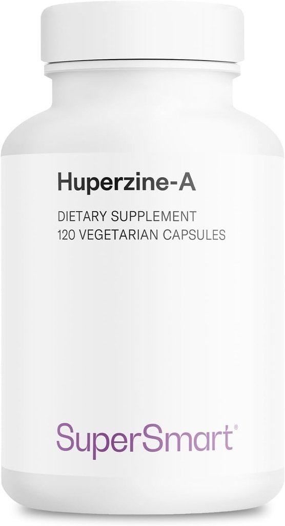 Supersmart - Huperzine- 100 mcg per dag - Alkaloid ekstrakt Supplement 124; Non- GMO & Gluten Free - 120 vegetariske kapsler