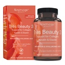 Reserveage Nutrition - Tres Beauty 3 - supplement til hårvækst, hudpleje & neglepleje - kollagen tillæg med Keratin & Biotin - Gluten Free - 90 kapsler (30 Servere)