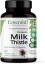 EMERALD LABS European Milk Thistle - Organic Milk Thistle Extract - Understøtter leversundhed & hjælper med at vedligeholde naturlig energi, fordøjelse & hjernesundhed - 60 vegetabilske kapsler (op til 60-dages forsyning)
