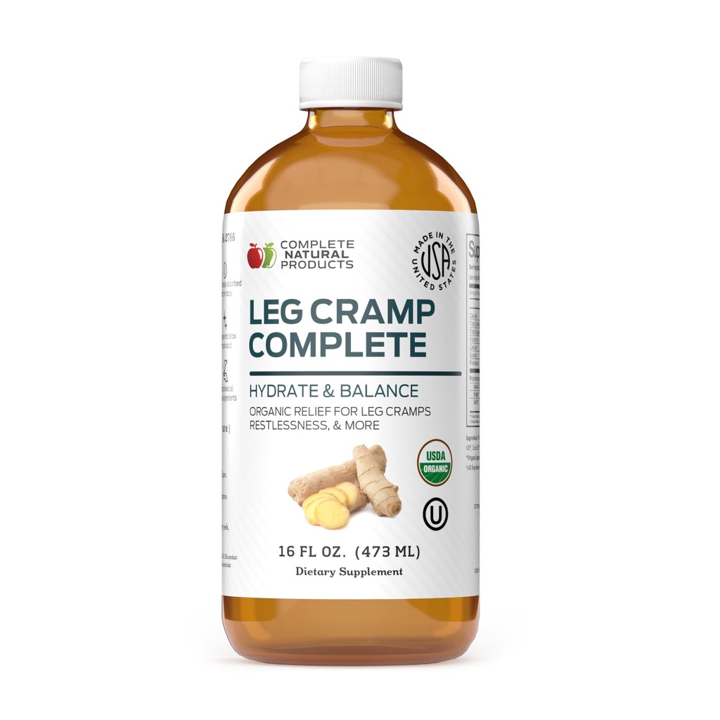 Leg Cramp Complete 16oz - Natural Liquid Organic Amish Muscle, Foot & Leg Cramp Remedy Relief, Vitamin, og tillæg