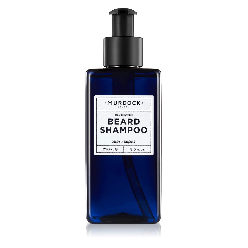 Murdock London Beard Shampoo for mænd - sulfatefri, pH- Balanceret naturligt skæg vask til blødgøring, Beard- Druff Prevention & Skin Comfort - Barber- Godkendt, naturlige olier til hydrering (8.5 fl. oz.)