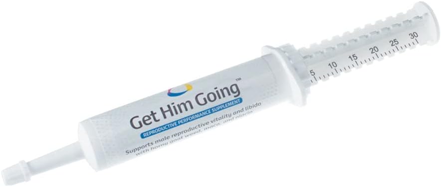 Breeder 's Edge Få ham i gang, Reproductive Performance Supplement for Hanhunde og katte, Understøtter Libido, Energi, Hormone Balance og Fertilitet, Horny Geat Weed, Maca, Ashwagandha, Made in USA, 30 ml