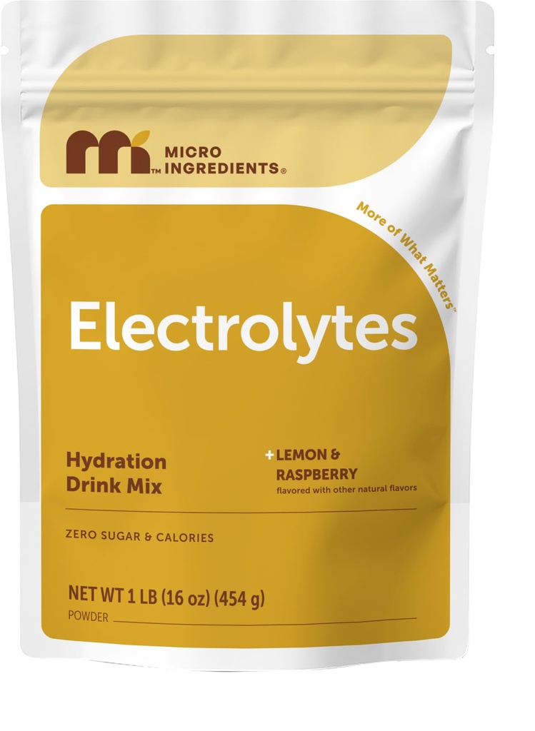 Micro Ingredients Hydration Electrolyte Powder, 1 LB (69 Servere)