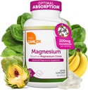 Zahler - Magnesiumtilskud Kapsler 200 mg (60 greve) Certificeret Kosher Bioactive Magnesium Citrate for Max Absorption - Natural Magnesium Mineral for mænd og kvinder - Bedste Magnesiumtilskud