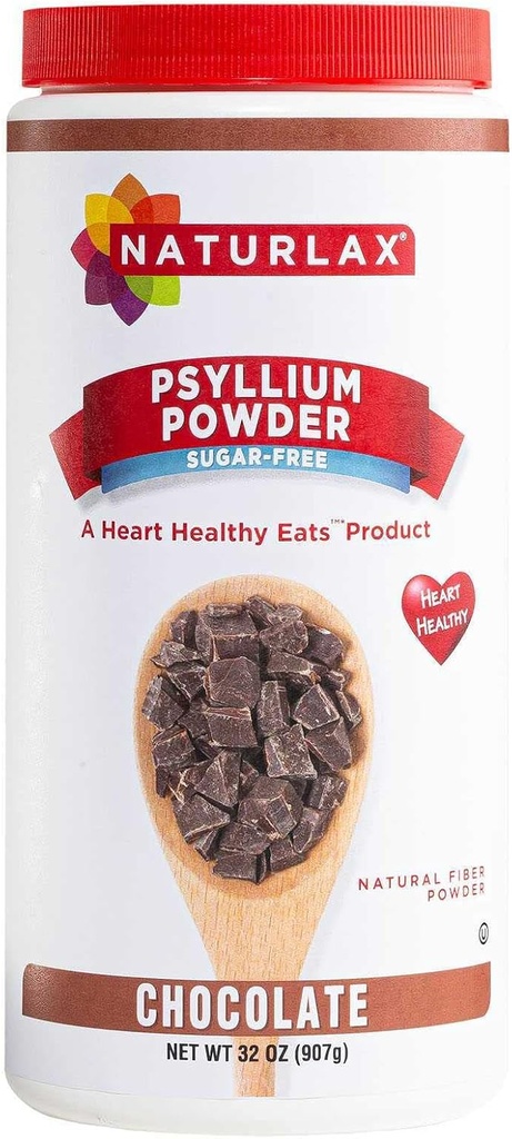 Sugar- Free Psyllium Husk Fiber Powder, Chokolade Smag 32 oz